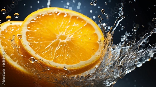 A juicy orange being peeled in motion 