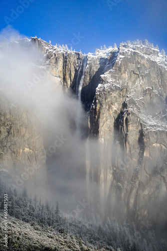 Yosemite landscape in the winter