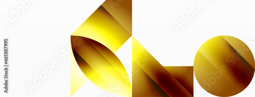 Minimalism meets gradient allure. Geometric shapes intertwine in a tranquil backdrop. Subtle hues meld, creating serene yet dynamic canvas, testament to modern aesthetics