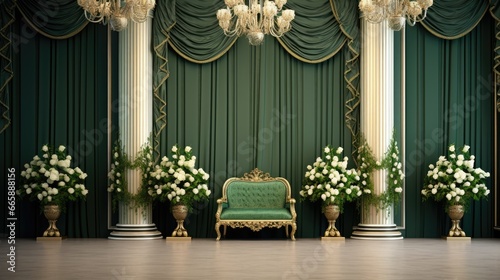Ethereal Green Wedding Background