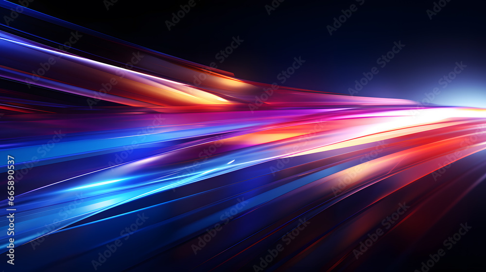 Abstract background with glowing lines. Vector illustration. Futuristic technology style.