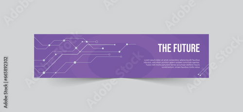 Abstract technology linkedin banner template