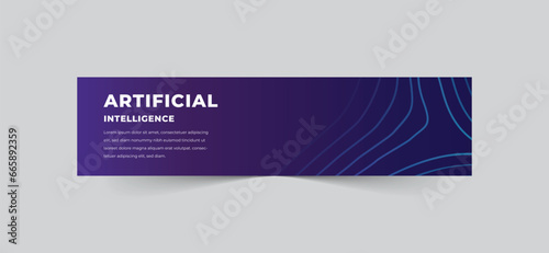 Abstract technology linkedin banner template
