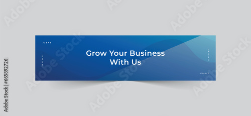 Abstract technology linkedin banner template