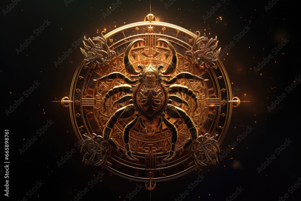 Fototapeta premium Zodiac Cancer Symbol Cancer Crab Cancer is an astrological sign. The constellation of the Crab