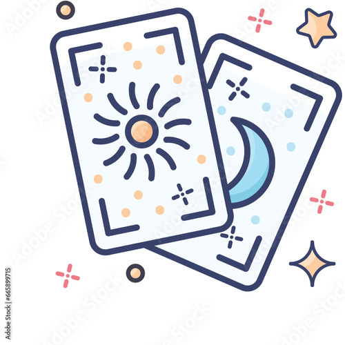 Tarot Outline Color icon