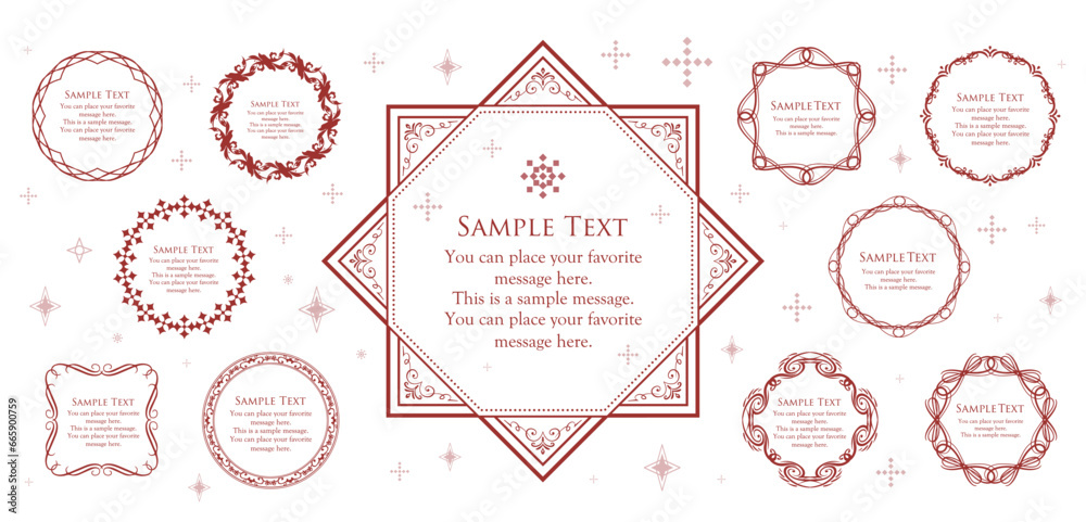 クリスマスをイメージしたアンティークフレーム