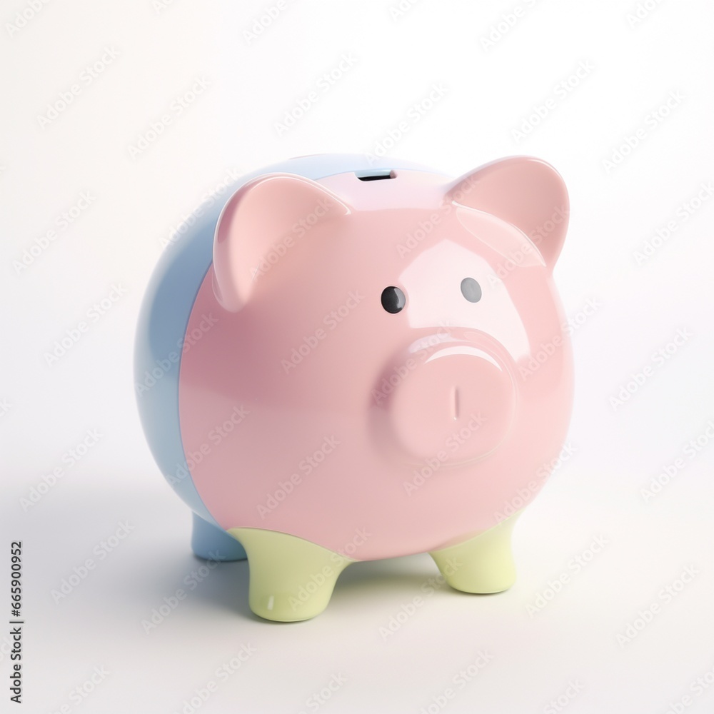 piggy bank with coins. Pastel background. 3D rendering. Financial and investment business concepts
piggy bank with coins. Pastel background. 3D rendering. Financial and investment business concepts