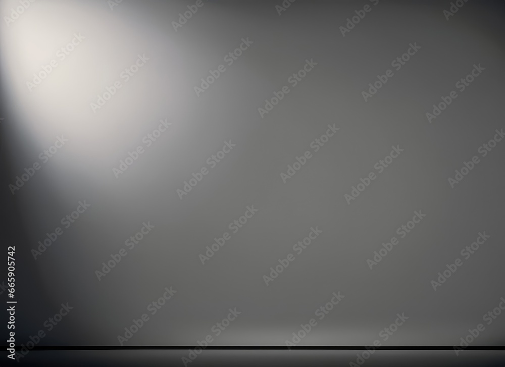 Gray background for presentation with beautiful lights and shadows. AI Generated.