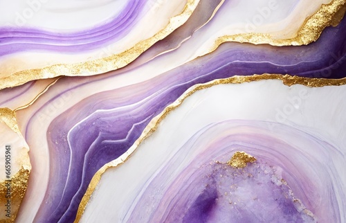 Pastel lavender purple and gold agate texture wallpaper, intricate stone background