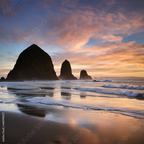 .Cannon Beach, Oregon.