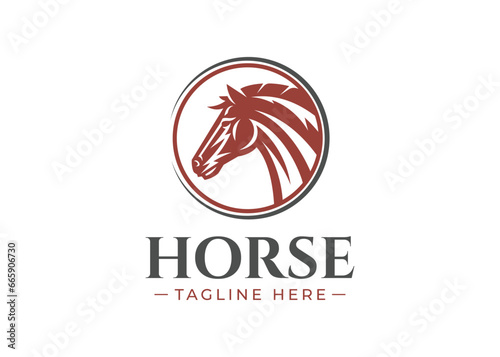 horse logo design vector illustration
