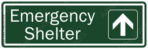 Arrow sign for emergency evacuation