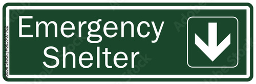Arrow sign for emergency evacuation