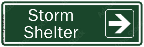 Arrow sign for emergency evacuation