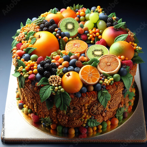 Festive fruitcake elegance with a holiday delight