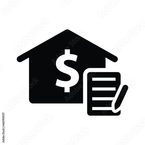 Real estate contract vector icon