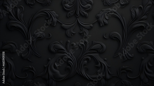 black floral background | generative ai