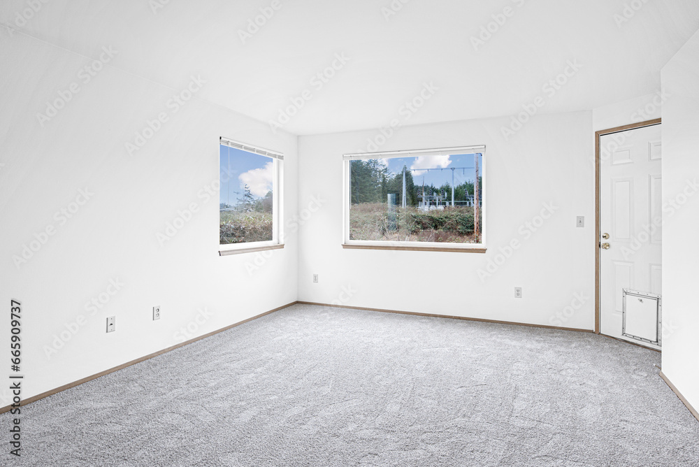 Obraz premium beautiful apartment, interior, big empty room bright