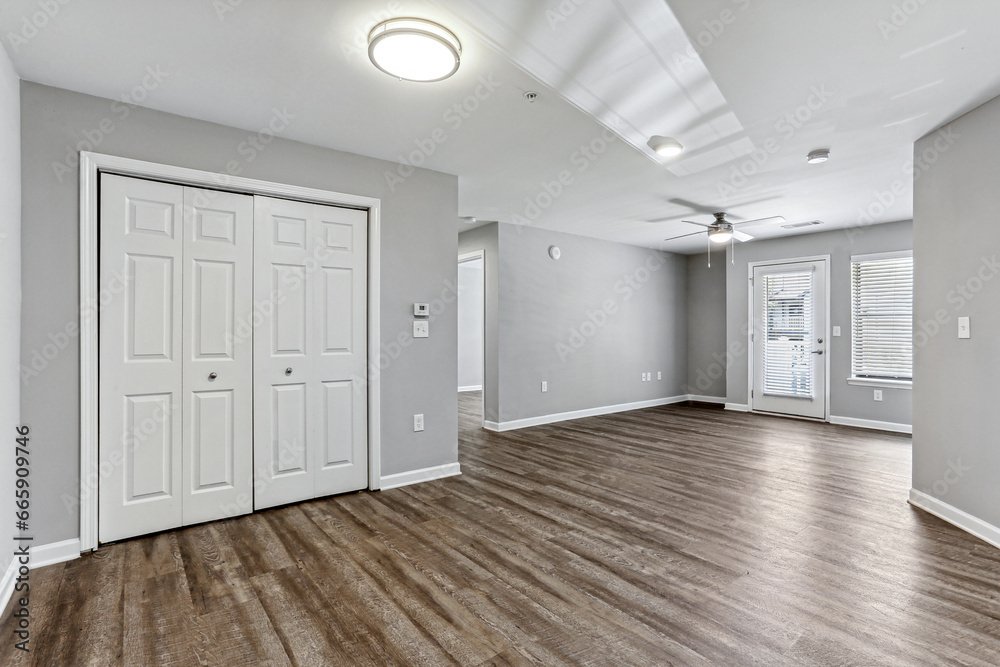 Fototapeta premium beautiful apartment, interior, big empty room bright