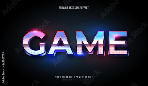 Gradient modern shiny bright editable text style. Vector editable text effect	

