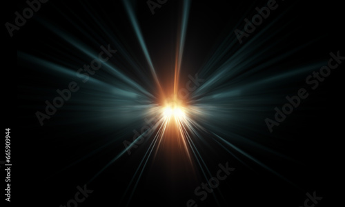 Fototapeta Naklejka Na Ścianę i Meble -  Light effect ray shining sun bright flash Special lens flare	
