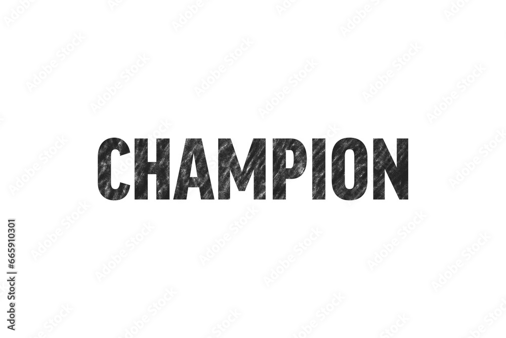 Digital png illustration of champion text on transparent background Digital png illustration of champion text on transparent background
