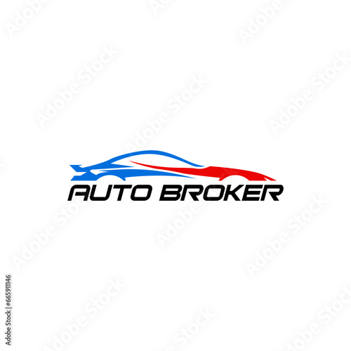 Automotive car broker Logo Template. car illustration logo design template illustration for auto detailing, garage, parking, dealer, broker , service, professional automotive and car logo