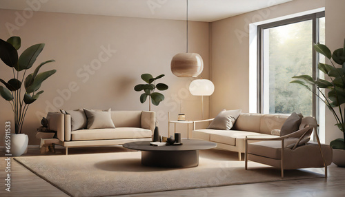 Simplicity in Beige D Modern Living Room Inspiration