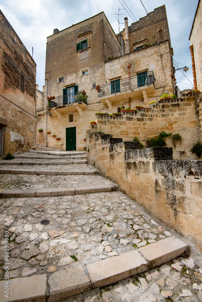 Pedestrian Street in Matera - Italy