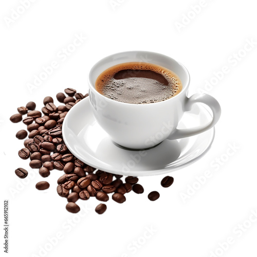Coffee cup illustration isolated on transparent background. Ai generate. PNG