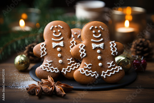 christmas gingerbread cookies and spices