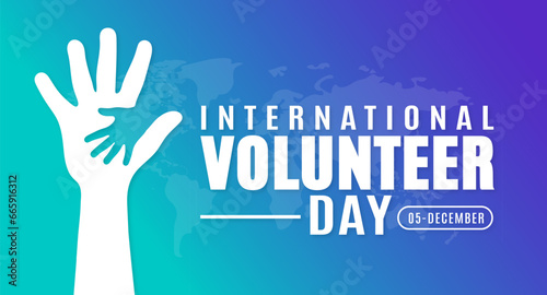 November is International Volunteer day background template. Holiday concept. background, banner, placard, card, and poster design template with text inscription and standard color. vector.