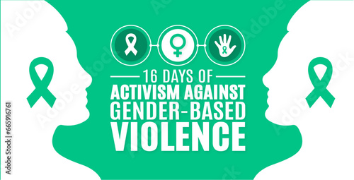 November is 16 Days of Activism Against Gender-Based Violence background template. Holiday concept. background, banner, placard, card, and poster design template with text inscription.