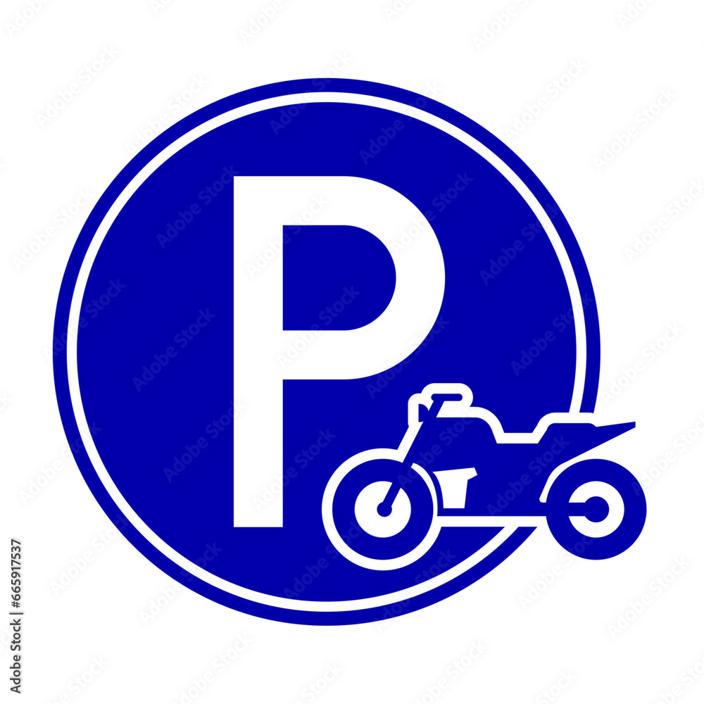 Motorcycle parking sign. Vector design. Motorcycle parking sign. Vector design.