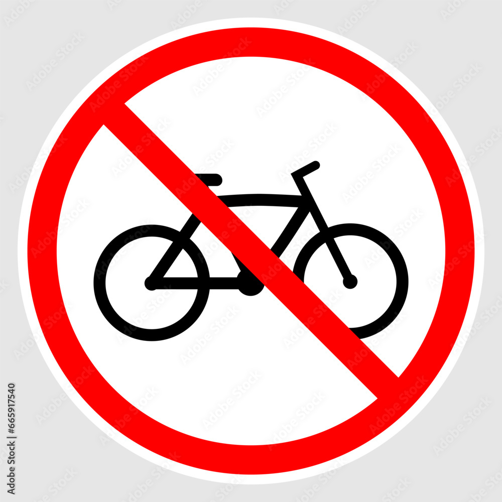 No bicycle icon sign. Vector design. No bicycle icon sign. Vector design.