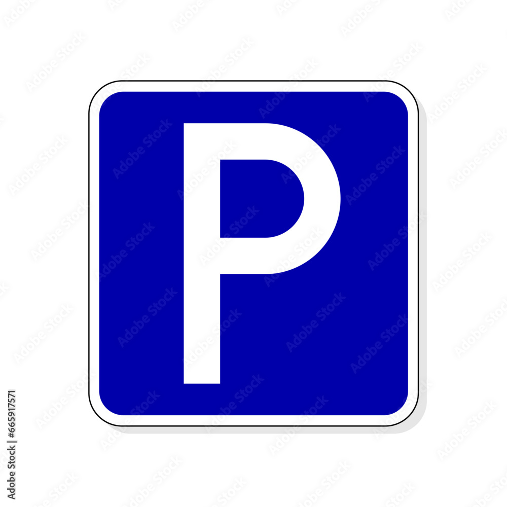Parking sign template. Vector design. Parking sign template. Vector design.