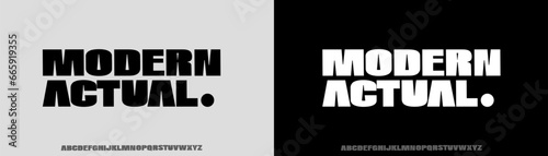 Modern Bold Font. Typography urban style alphabet fonts for fashion, sport, technology, digital, movie, logo design, vector illustration