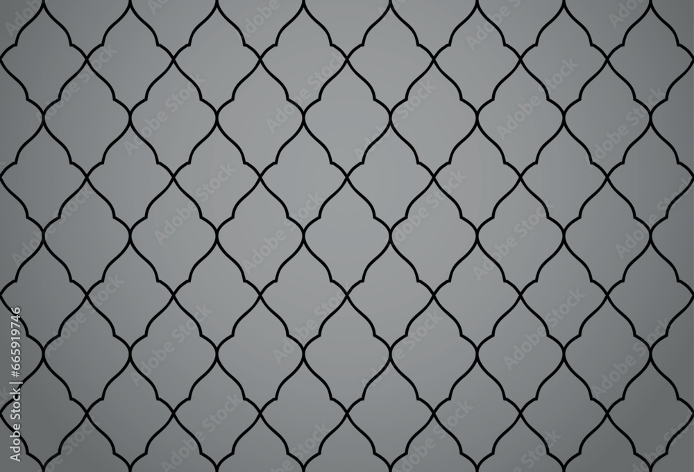 Abstract geometry pattern in Arabian style. Seamless vector background. Black and gray graphic ornament. Simple lattice graphic design Abstract geometry pattern in Arabian style. Seamless vector background. Black and gray graphic ornament. Simple lattice graphic design