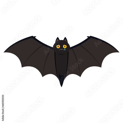 bat crying face cartoon cute for halloween