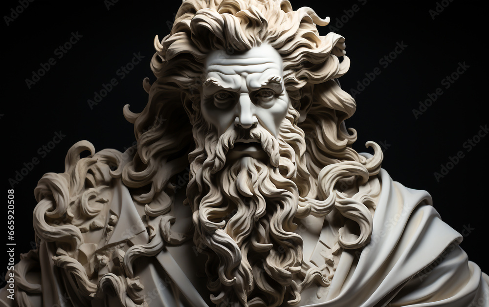 Marble statue of an ancient Greek God - obrazy, fototapety, plakaty 