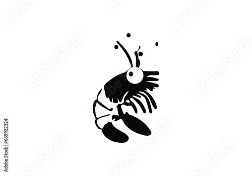 Canvas Print minimal style Amano Shrimpicon illustration design-01