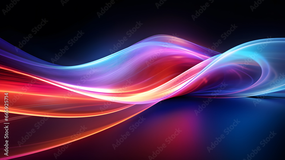 abstract colorful background with smooth lines and waves, futuristic wavy illustration