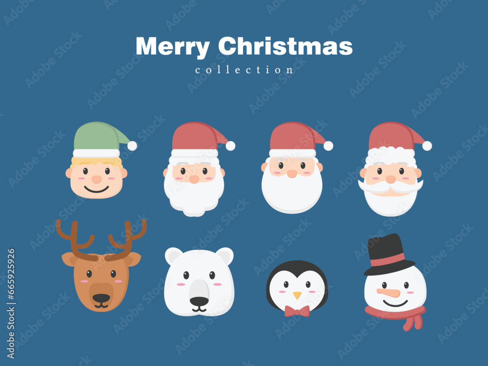 merry christmas 2024 new year cartoon icon element background pattern december winter ornament art