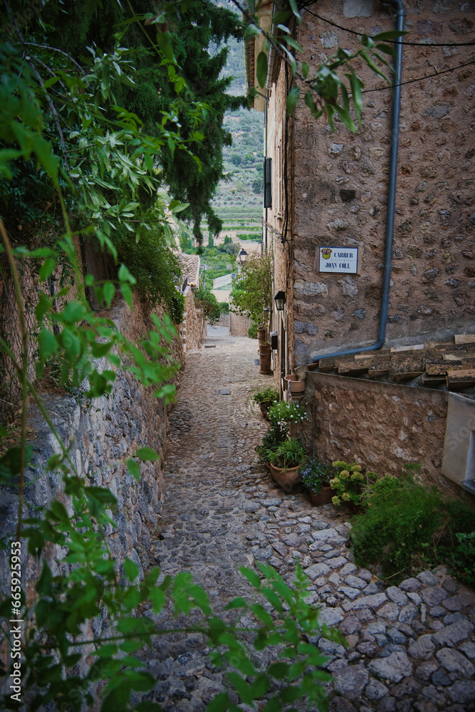 alley with stairs in fornalutx