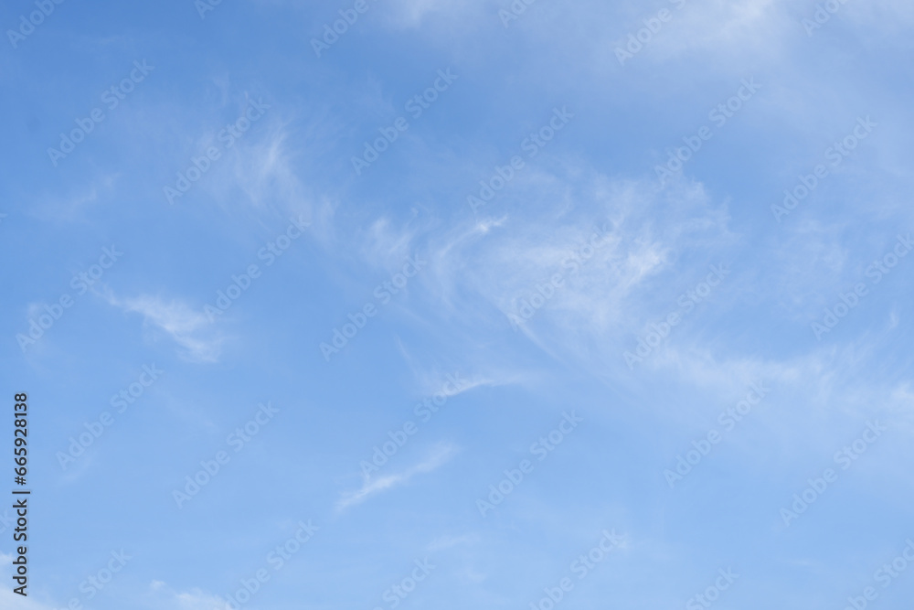 Natural background, blue sky with clouds