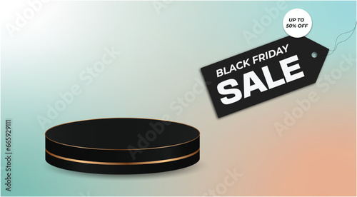 Awesome black friday sales design template vector. 
