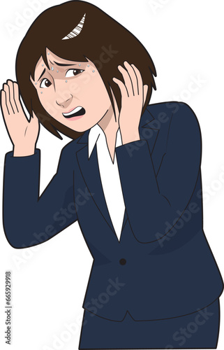 恐怖に慄く女性②