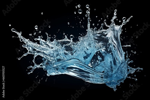 isolated water splashes. Generative AI