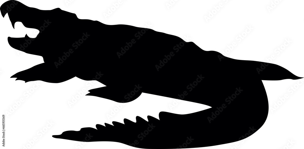 crocodile silhouette crocodile silhouette